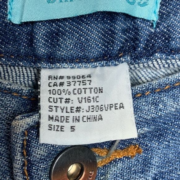 Billabong Boho Embroidered Low Rise Jeans Flare Leg Cotton Med Wash Sz S - Picture 4 of 16